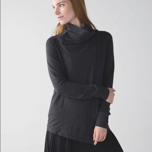 Lululemon Coast Wrap-Cardigan- dark grey/black